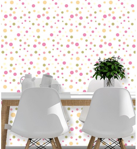 Papel de Parede Poá Colorido