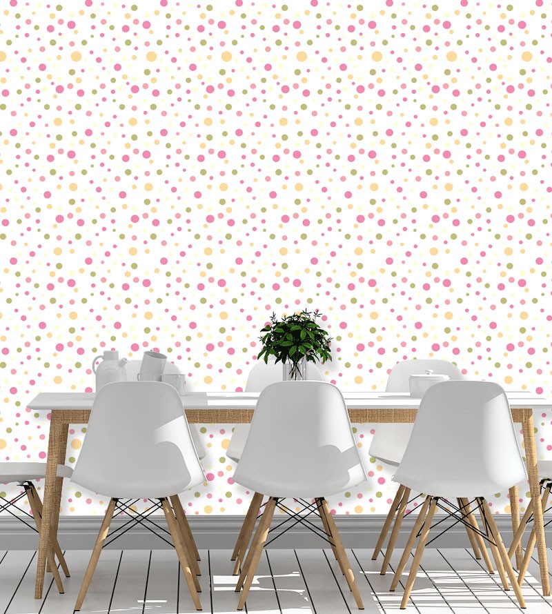 Papel de Parede Poá Colorido