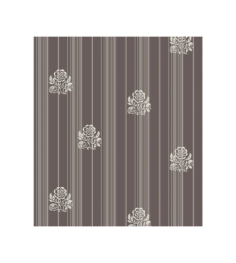 Papel de parede com fundo em tons de cinza e detalhes branco - Casual 40