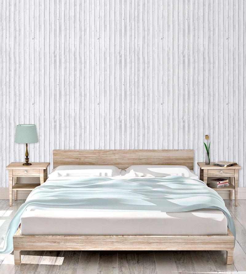 Papel de Parede Madeira Ripada Clara Carvalho