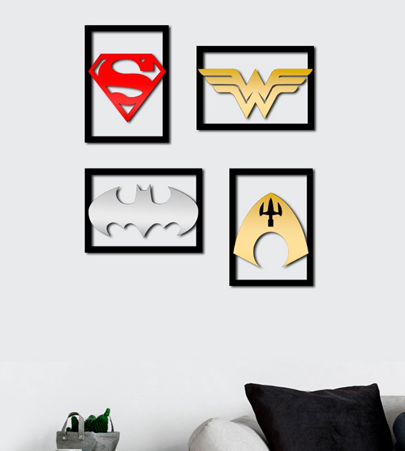 Quadros Decorativos DC Batman Superman Aquaman...