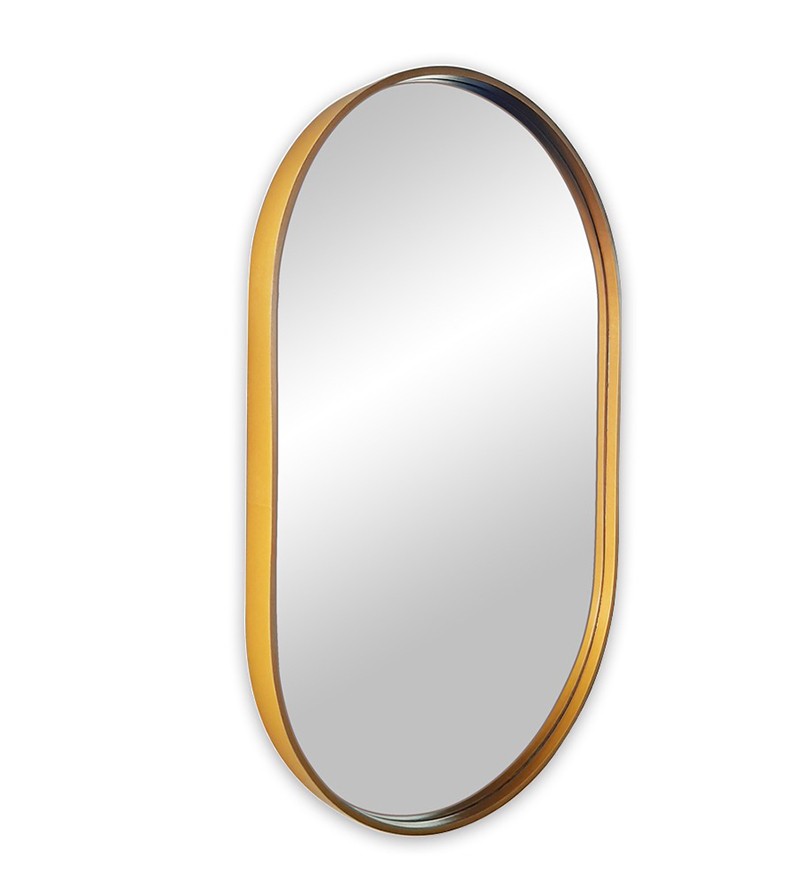 Espelho Oval Madrid com Moldura Dourada
