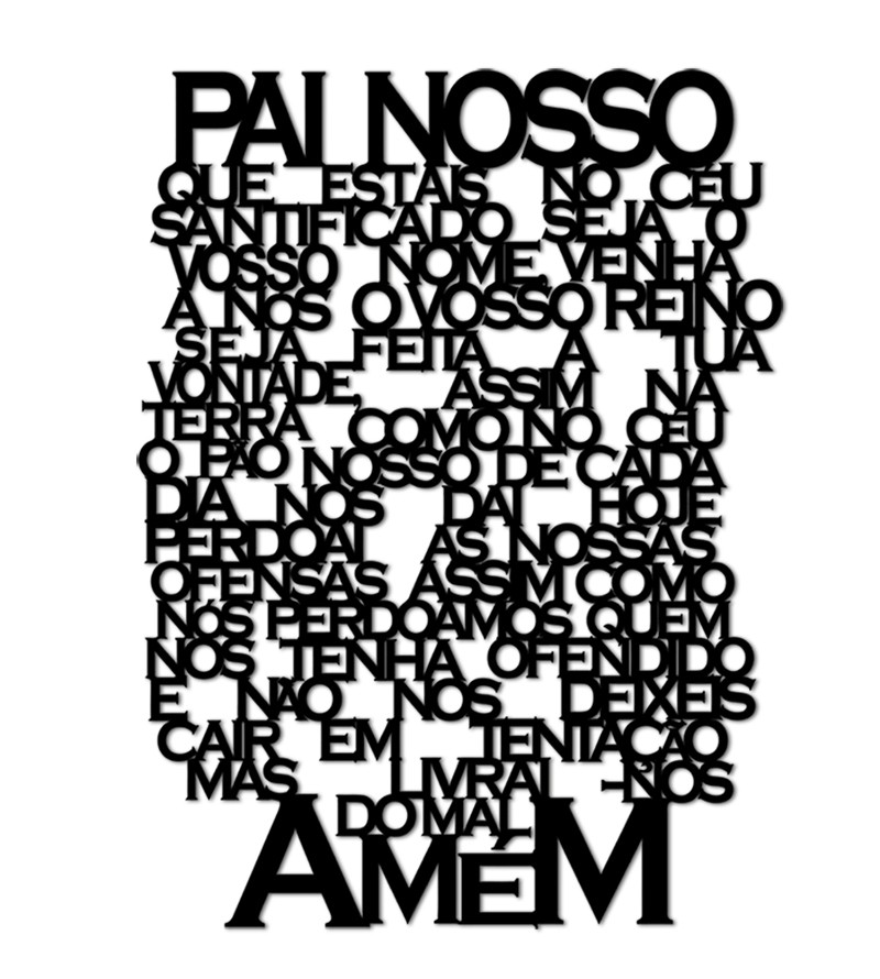 Quadro Decorativo Oração Pai Nosso em MDF...