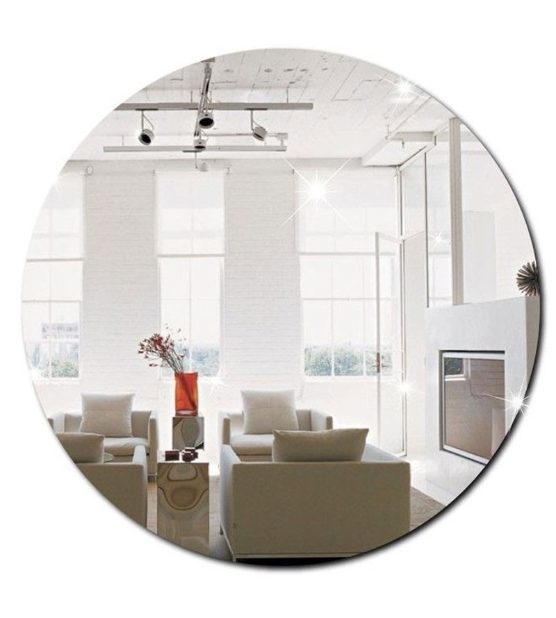 Espelho Decorativo Vidro Redondo 60x60cm Lapidado