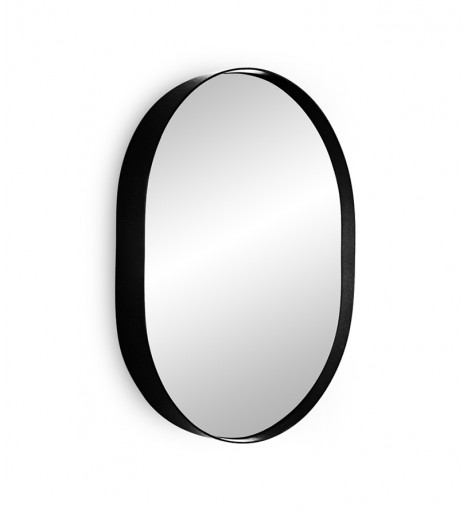 Espelho Oval com Moldura Preta