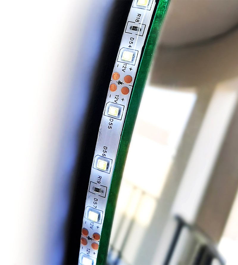 Espelho Redondo Decorativo com LED 30x30cm