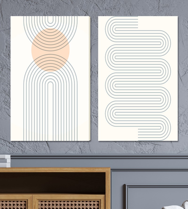 Quadro Decorativo 2 Telas Arte Abstrata...