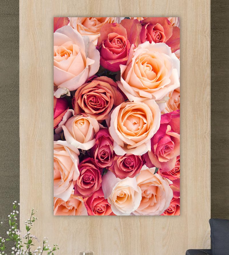 Tela Decorativa Flores Rosas Delicadas