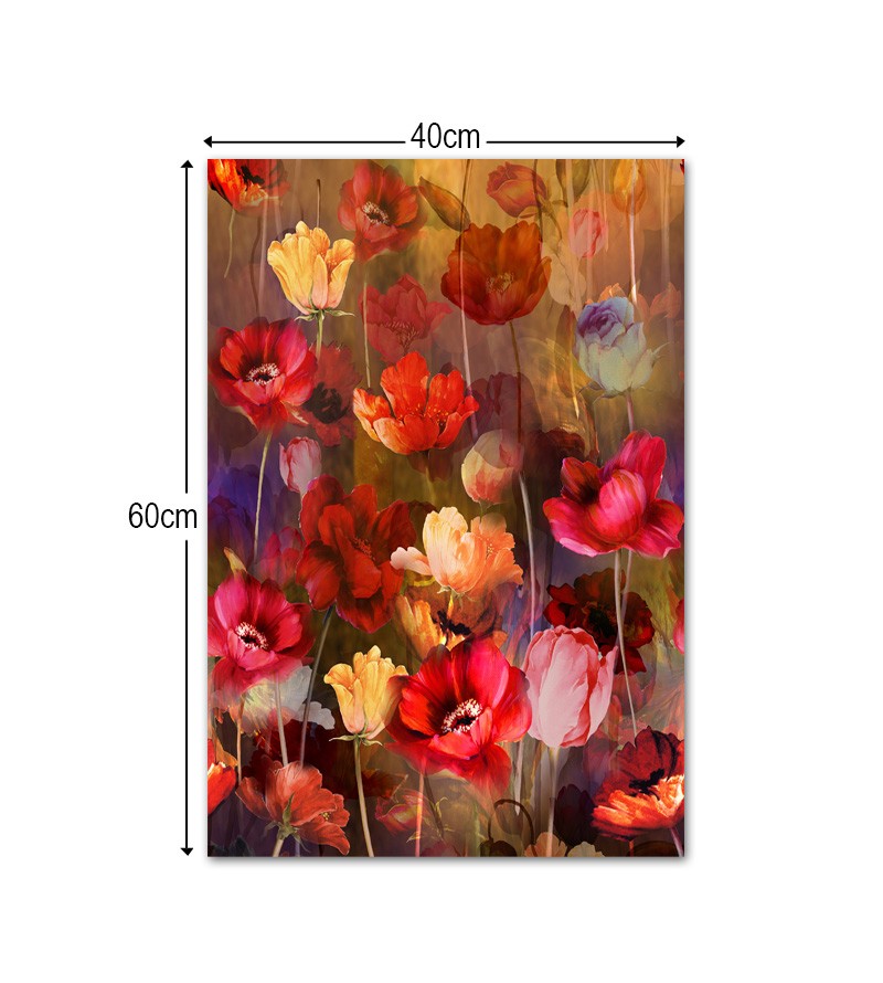 Tela Decorativa Flores Aquarela