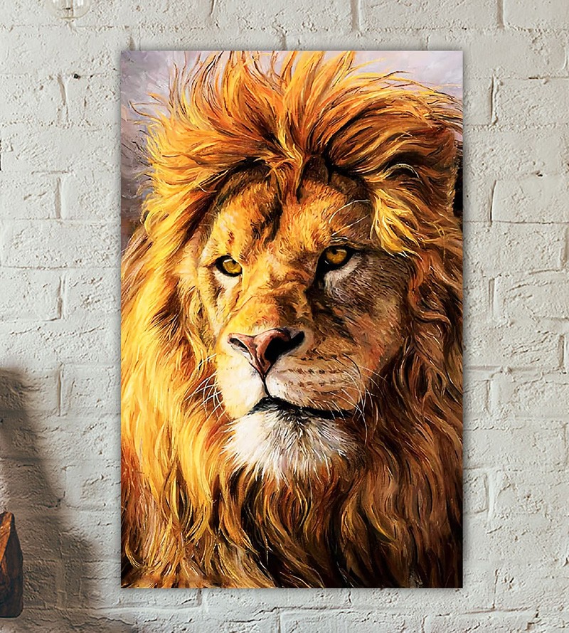 Quadro Decorativo Tela Leão Luxo