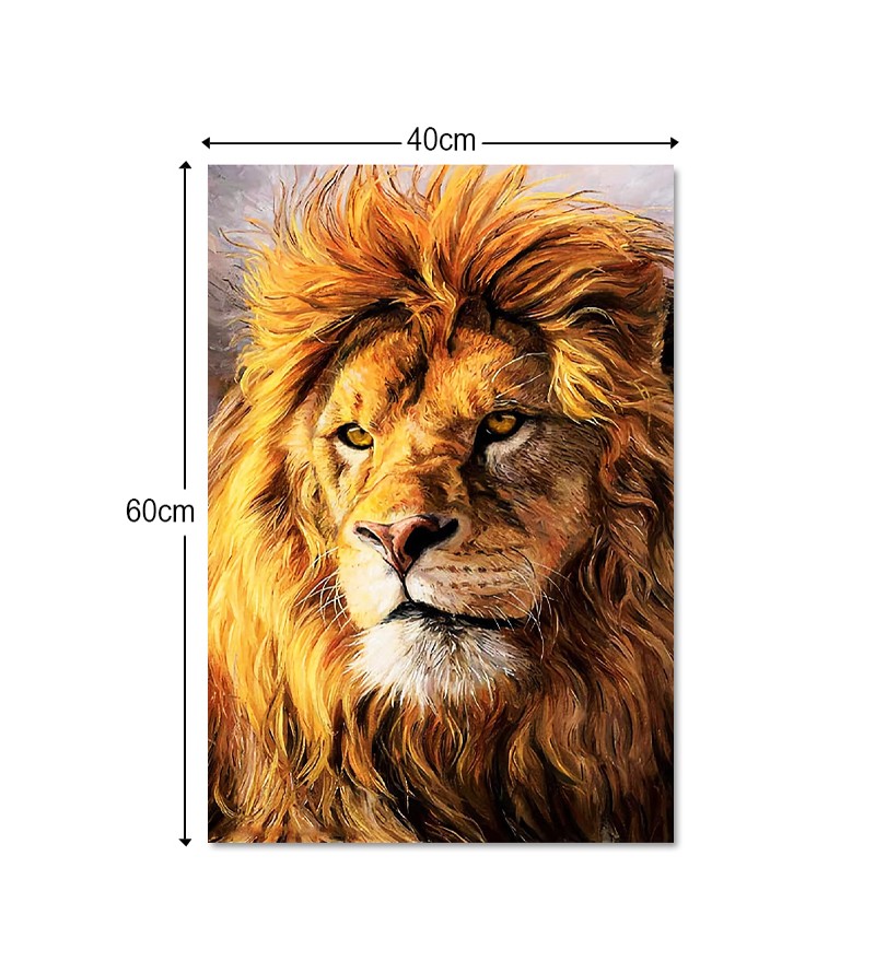 Quadro Decorativo Tela Leão Luxo