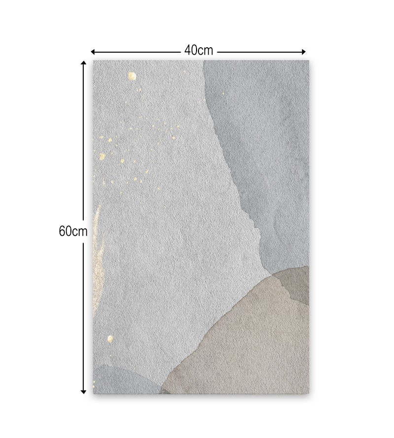 Quadro Decorativo Tela Abstrato em Tons de Cinza