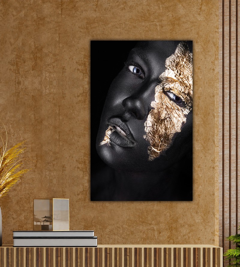 Quadro Decorativo Tela Moderna Mulher Negra Luxo