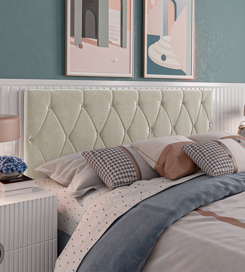 Cabeceira Paris Suede Estofada para Cama Box de...