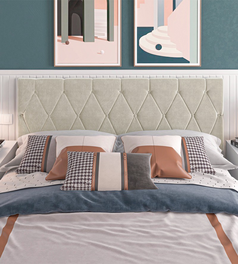 Cabeceira Paris Suede Estofada para Cama Box de...