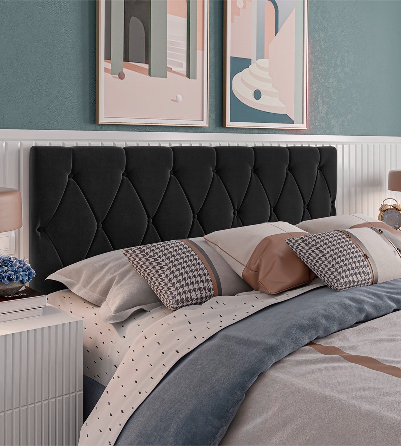 Cabeceira Paris Suede Estofada para Cama Box de...