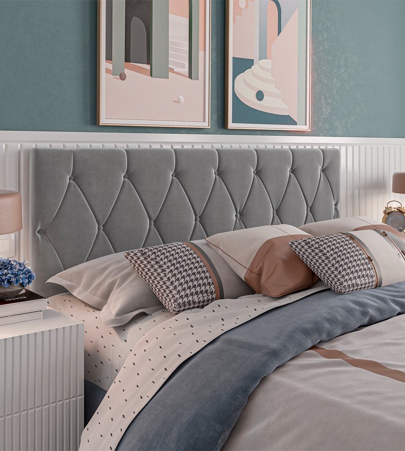 Cabeceira Paris Suede Estofada para Cama Box...