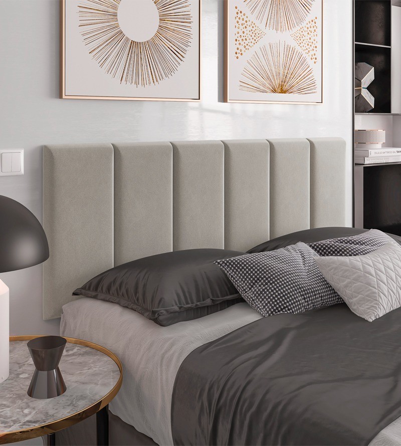 Cabeceira Dubai Suede Estofada para Cama Box de...