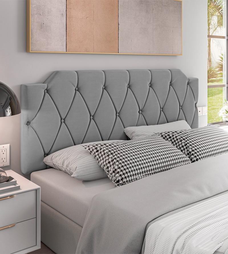 Cabeceira Kelly Suede Estofada para Cama Box de...