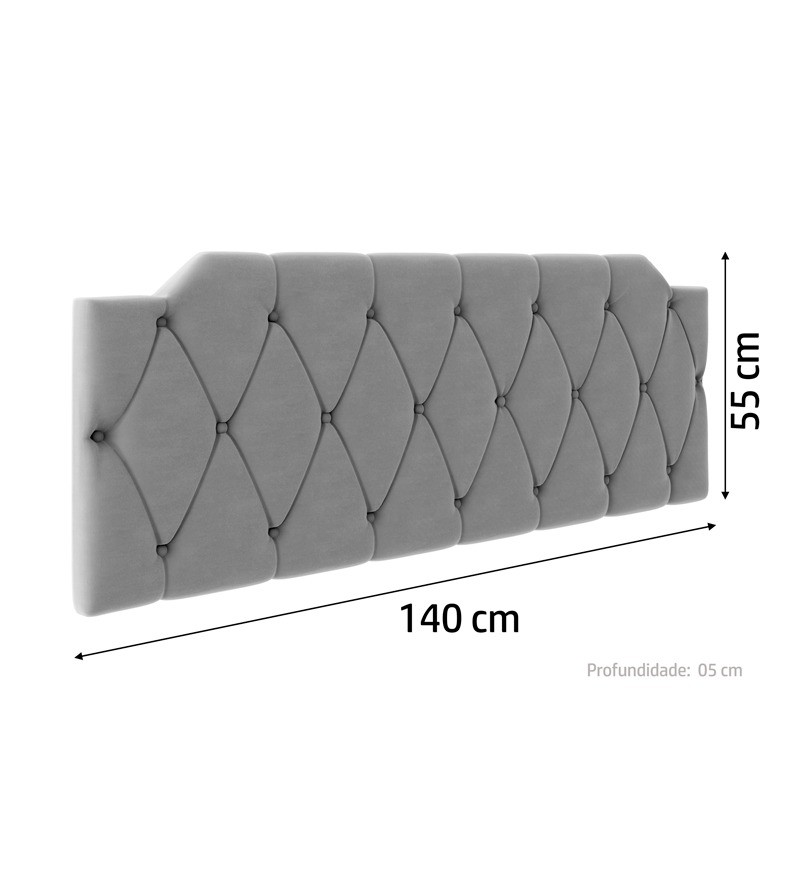 Cabeceira Kelly Suede Estofada para Cama Box de...