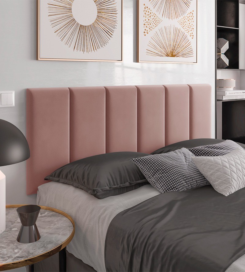 Cabeceira Dubai Suede Estofada para Cama Box...