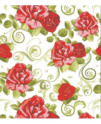 Papel de parede floral, com flores vermelhas e tons de rosa - Floral 45 Papel de parede floral, com flores vermelhas e tons de rosa - Floral 45