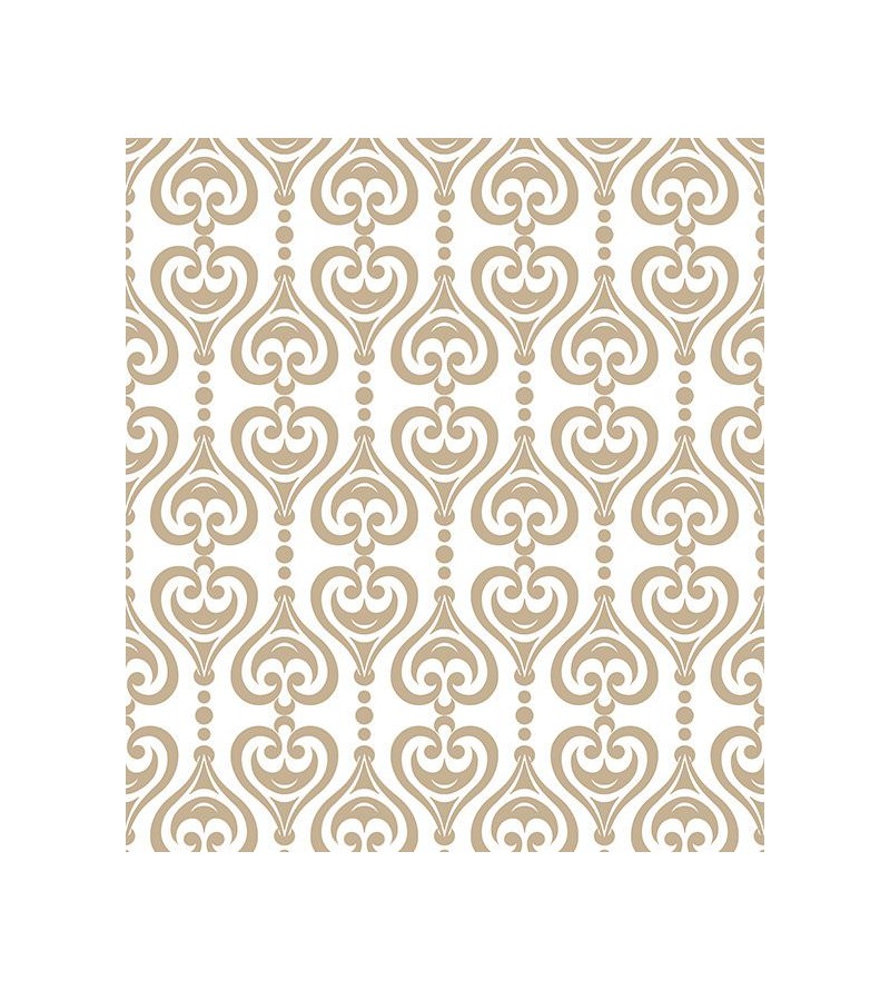 Papel de parede em tons bege e branco