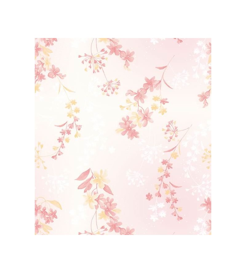 Papel de parede em tons rosa e amarelo - Dream 41
