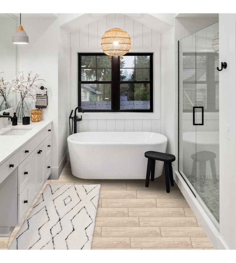 Revestimento Porcelanato Laminado Madeira Bege...