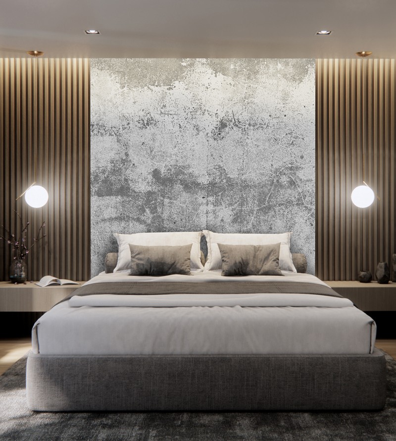 Papel de Parede Foto Mural Concreto Reboco