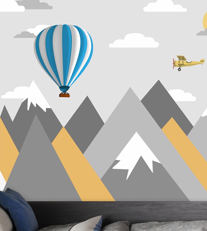 Papel de Parede Foto Mural Infantil Montanhas