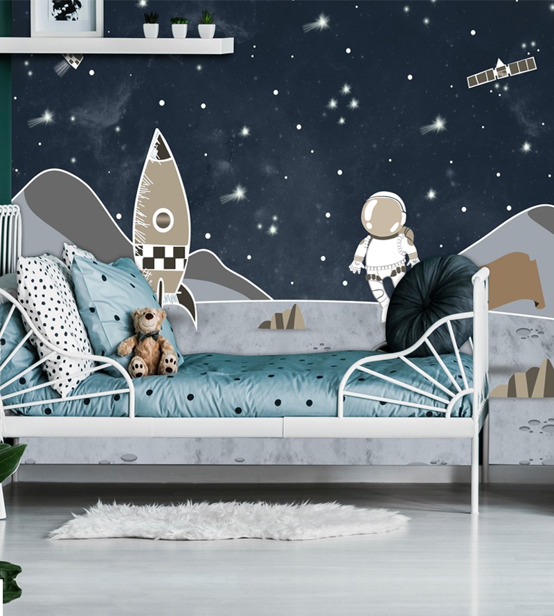 Papel de Parede Foto Mural Infantil Astronauta...
