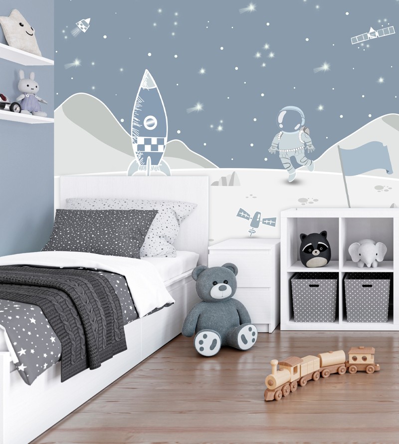 Papel de Parede Infantil Foto Mural Astronauta...