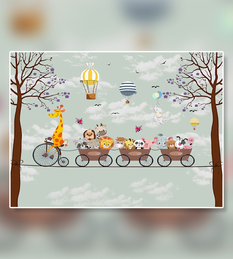 Papel de Parede Foto Mural Safari Divertido...
