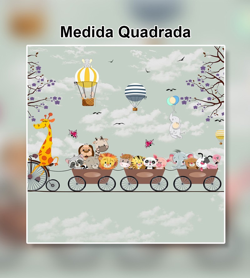 Papel de Parede Foto Mural Safari Divertido...