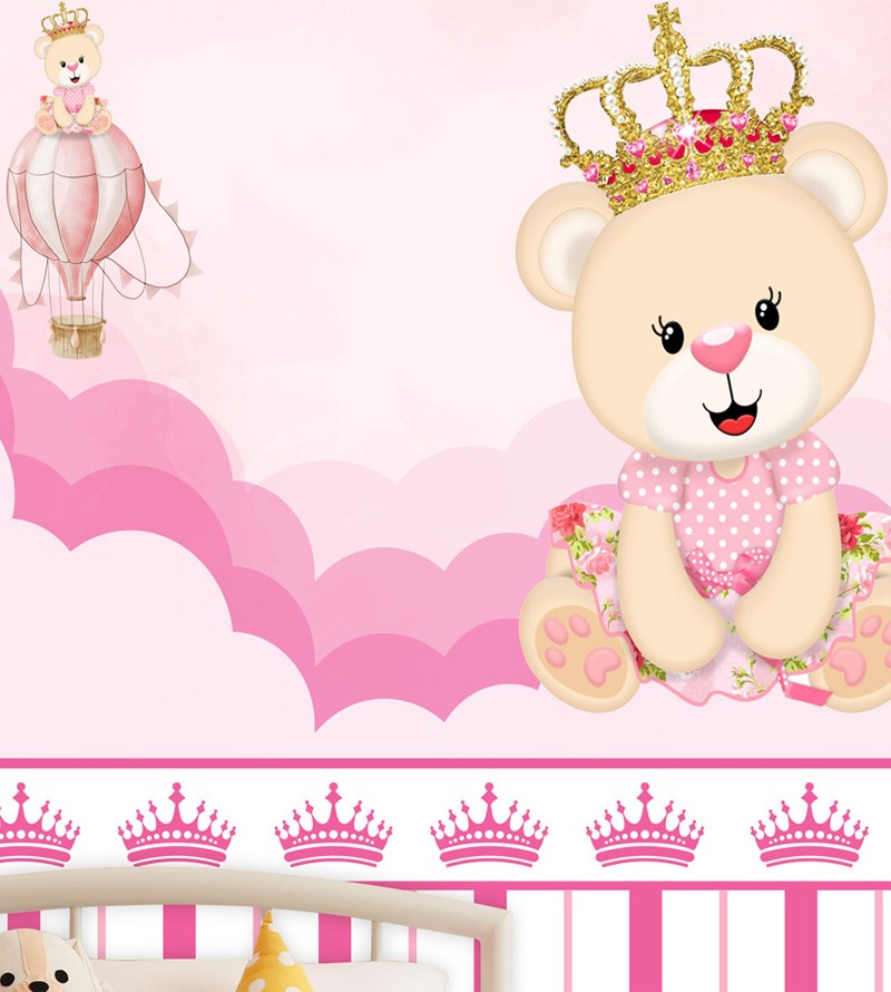 Papel de Parede Infantil Foto Mural Ursinha...