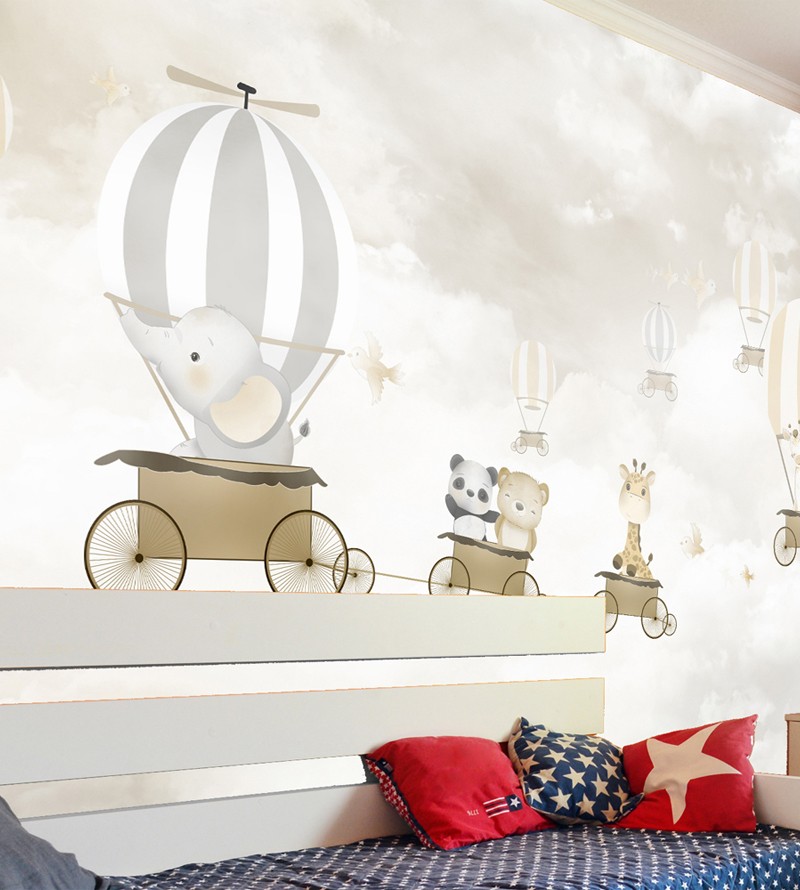 Papel de Parede Foto Mural Infantil Safari...