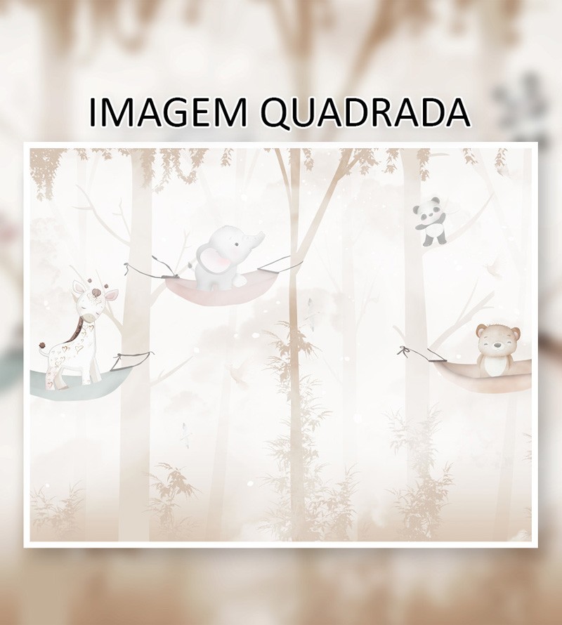 Papel de Parede Foto Mural Aquarela Animais...