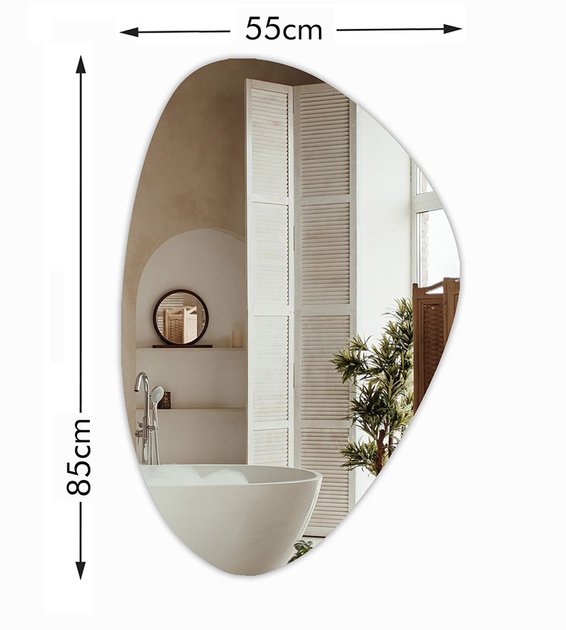 Espelho Orgânico Decorativo Moderno Grande De...