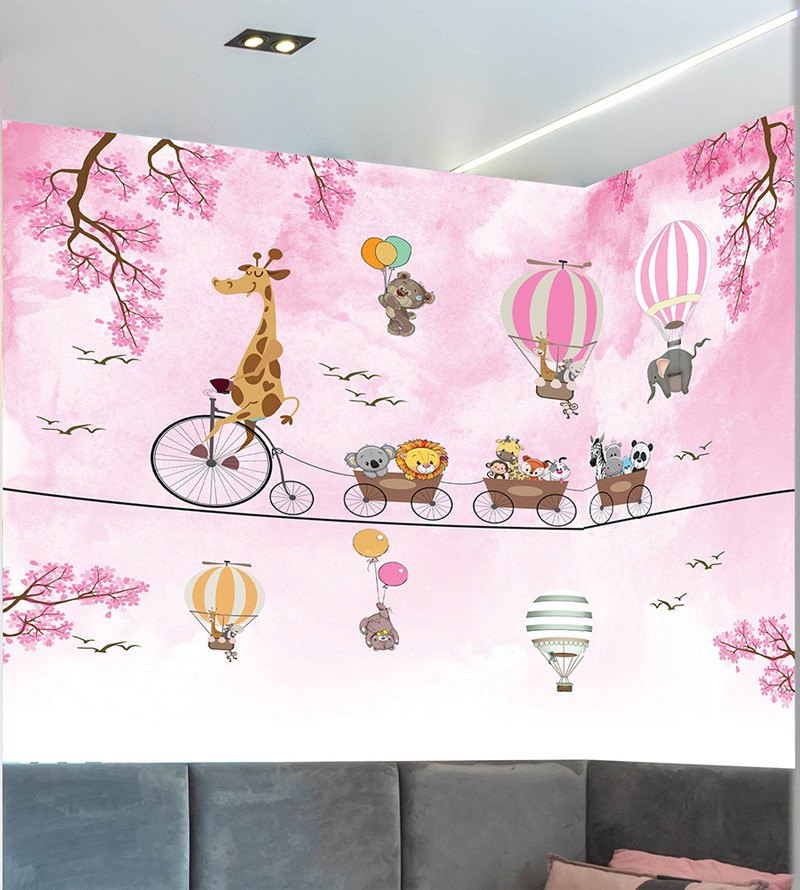 Papel de Parede Foto Mural Infantil Safari Baby...