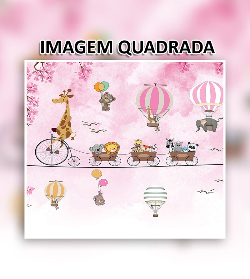 Papel de Parede Foto Mural Infantil Safari Baby...