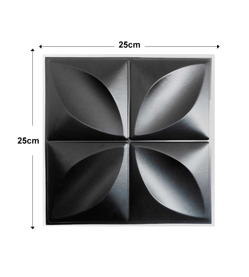 50 Placas Preta Revestimento De Parede Pvc 3d