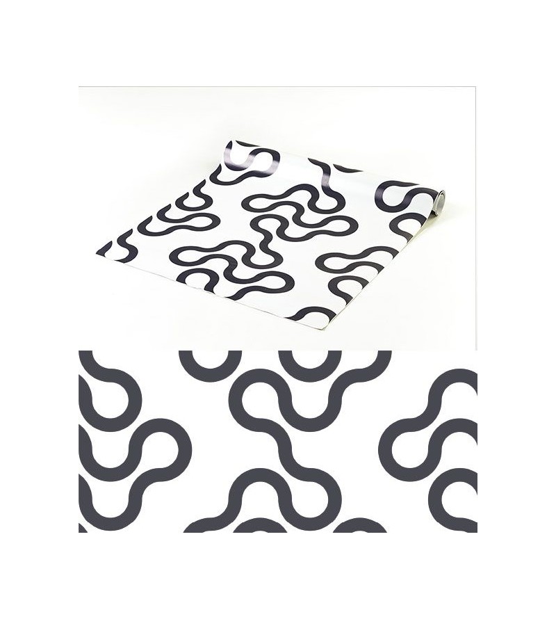 Papel de parede branco com detalhes preto