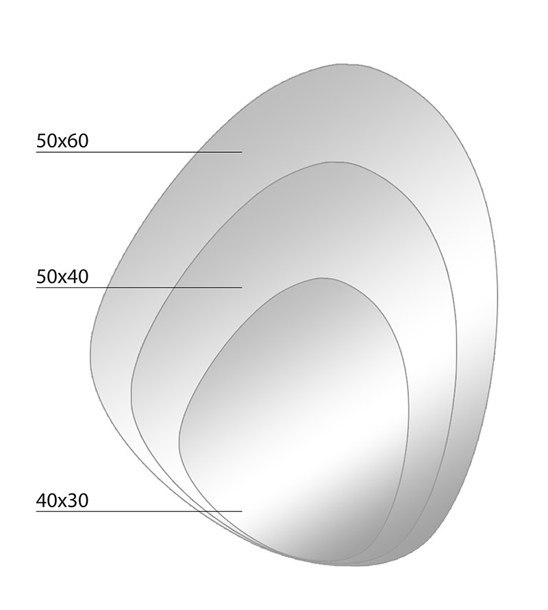 Espelho Orgânico Decorativo Moderno De Parede