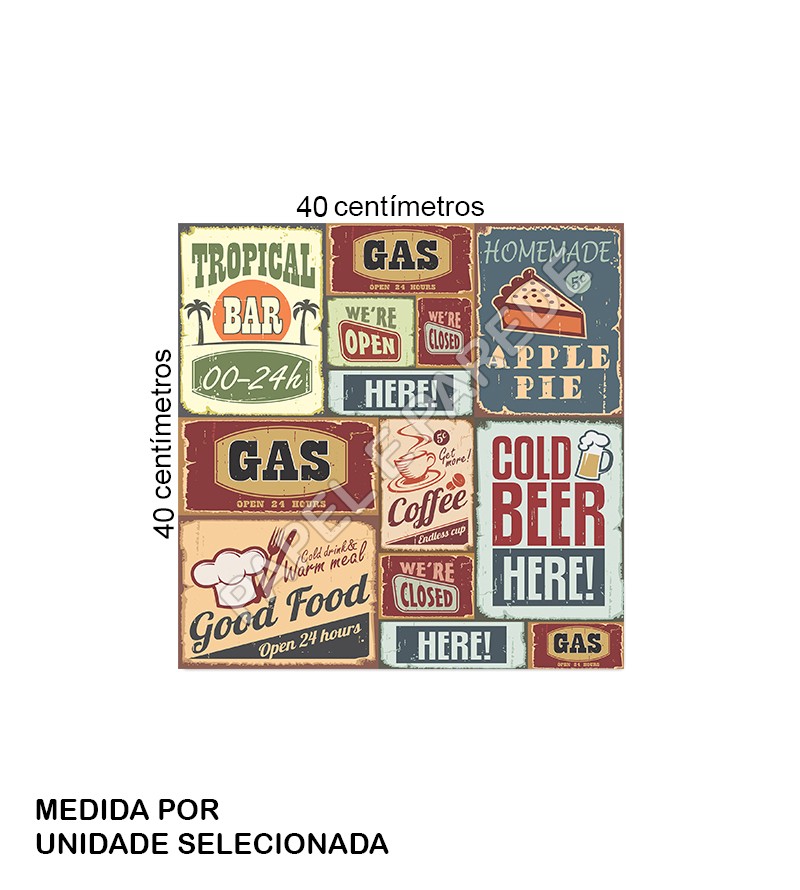 Adesivo Azulejos Retro Vintage