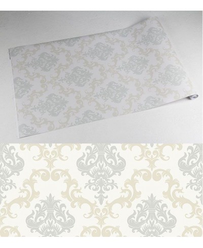 Papel de parede em tons cinza e bege