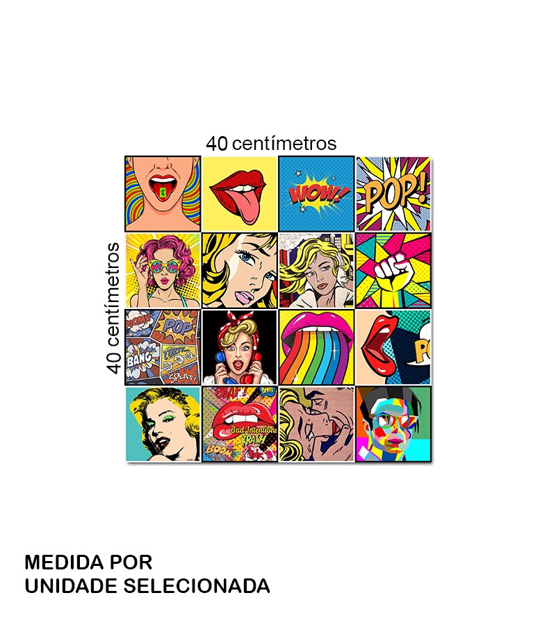 Adesivo Azulejo POP ART