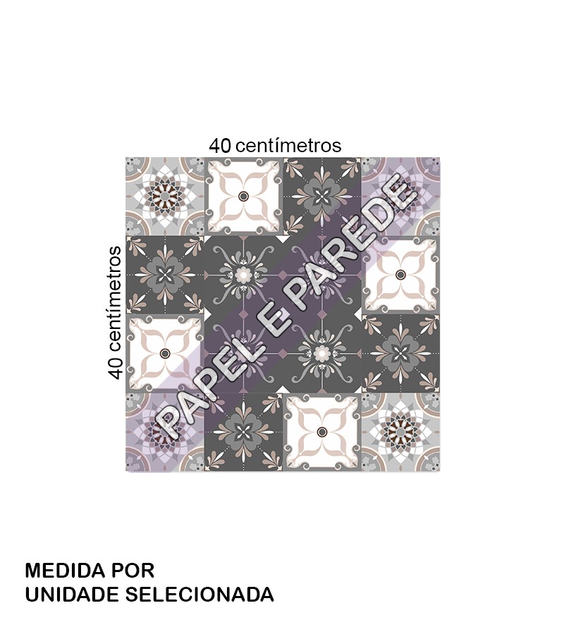 Adesivo de Parede Azulejo Hidráulico Grego em...