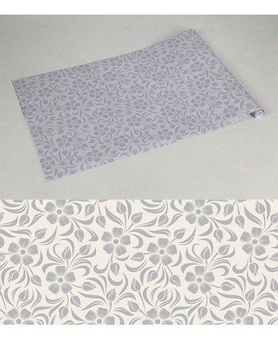 Papel de parede floral nos tons de cinza e tons de bege - Glamour 10