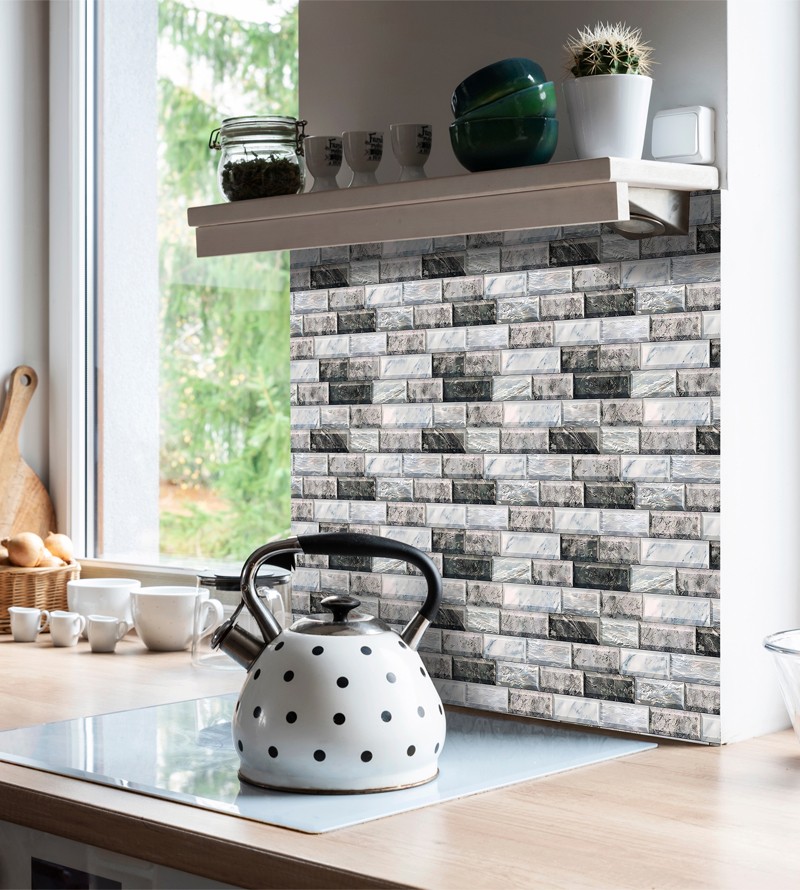 Papel de Parede Adesivo Mármore Tijolinho